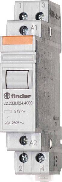 Finder 22.23.8.024.4000 Industrierelais Nennspannung: 24 V/AC Schaltstrom (max.): 20 A 1 Schließer, 1 Öffner 1 St.
