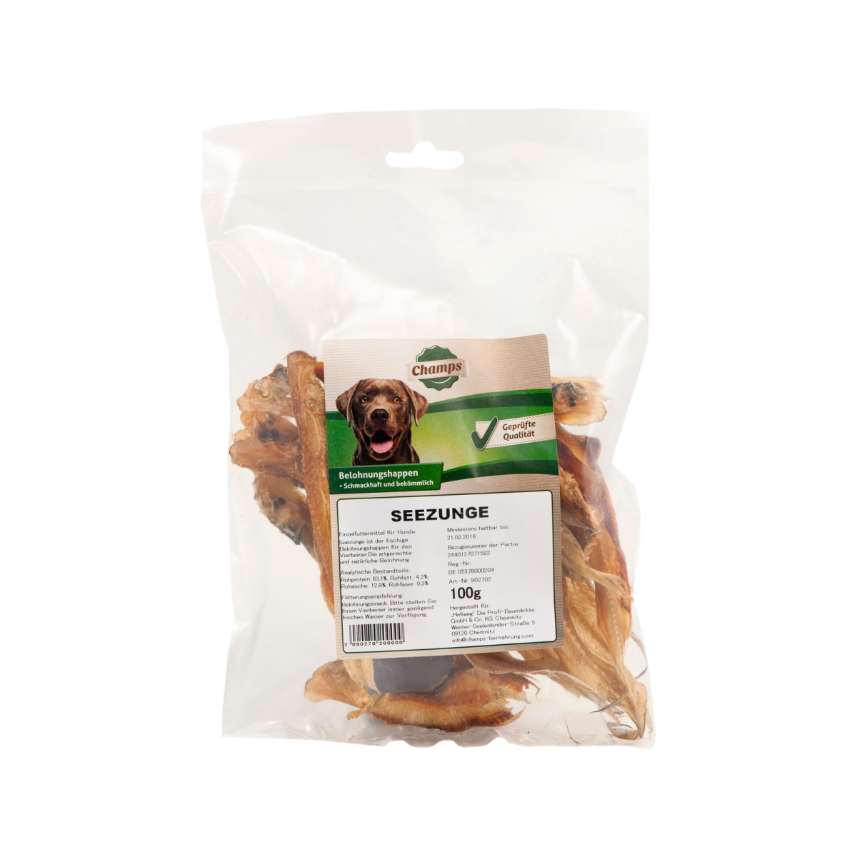 Champs Hundesnack Seezunge 100 g | 902702