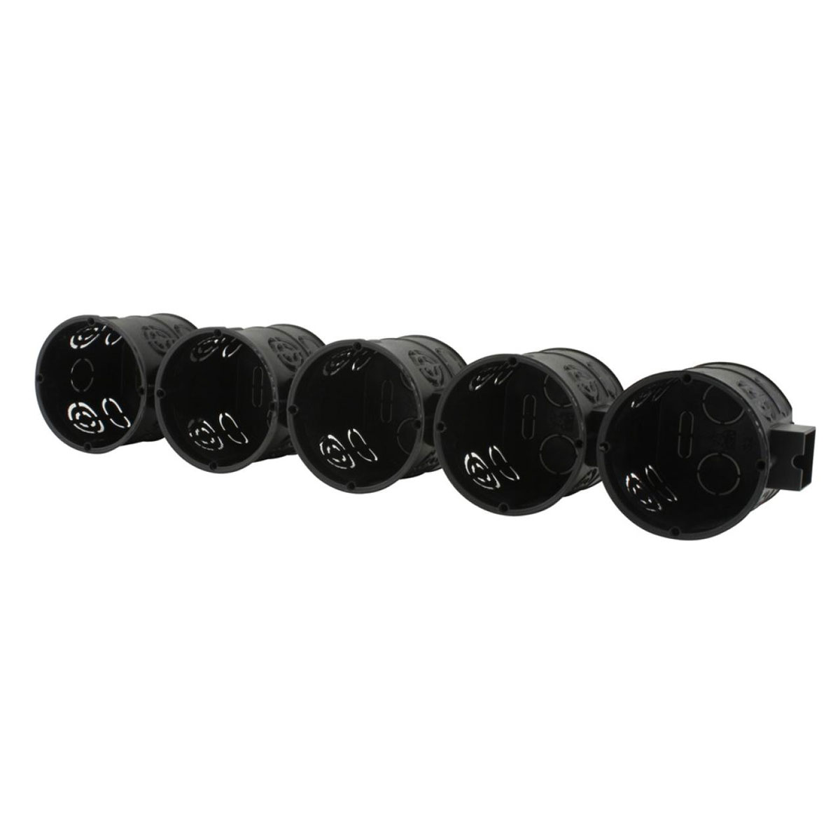 Unitec Schalterdose UP 5-fach schwarz 25 Stück | 5-fach | 923887
